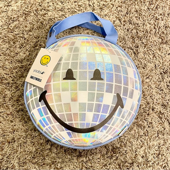 Yoobi SmileyWorld Round Disco Ball Lunch Tote - Blue - Picture 7 of 7